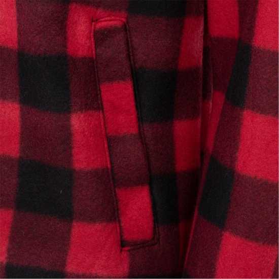 Lonsdale Шерпа Яке Hooded Long Sleeve Sherpa Jacket Червено Lonsdale Шерпа Яке Hooded Long Sleeve Sherpa Jacket Червено