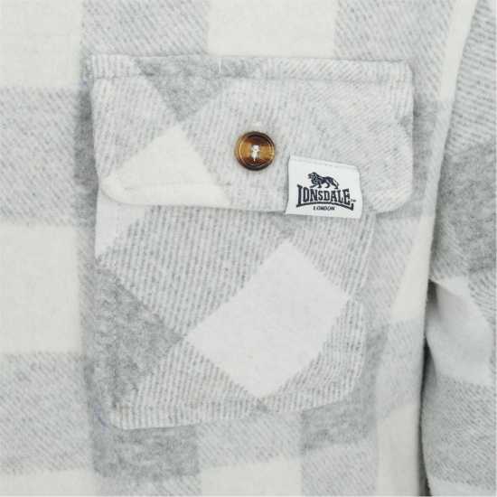 Lonsdale Шерпа Яке Hooded Long Sleeve Sherpa Jacket Светло сиво Lonsdale Шерпа Яке Hooded Long Sleeve Sherpa Jacket Светло сиво