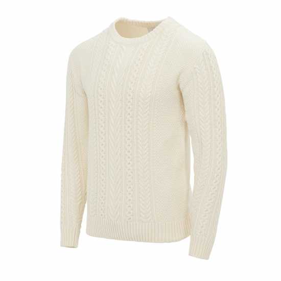 Firetrap Плетен Пуловер Mens Cable Knit Jumper  