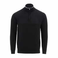 Firetrap Mens Jumper Polo Черно/Сиво 
