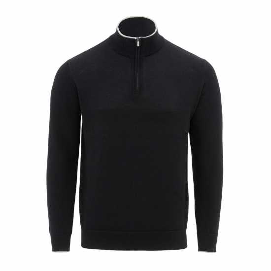 Firetrap Mens Jumper Polo Черно/Сиво 