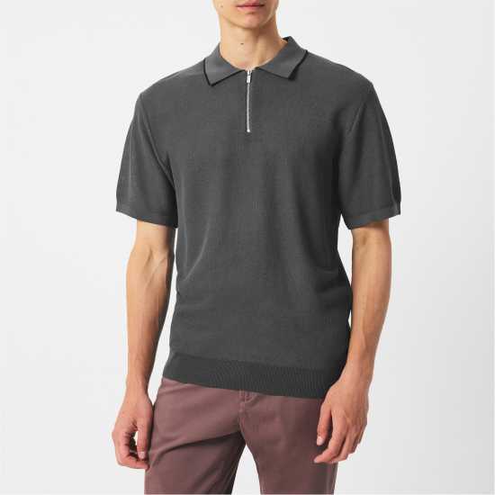 Firetrap Mens Knitted Polo Зелено Firetrap Mens Knitted Polo Зелено