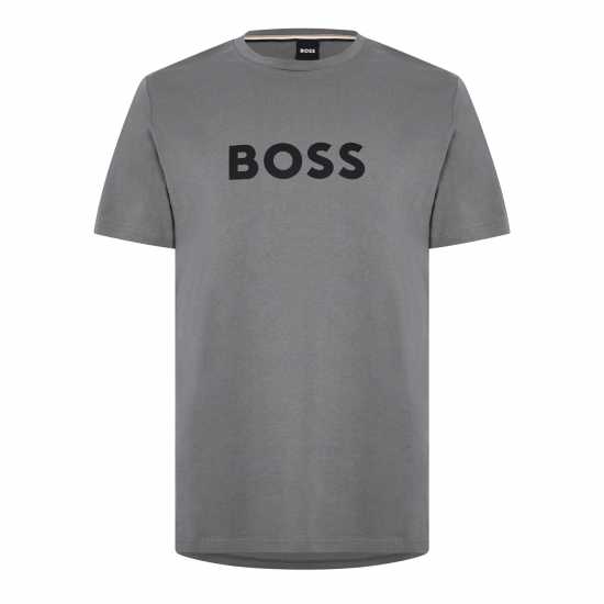 Boss Logo Print T-Shirt Grey/Blk 010 Мъжки ризи