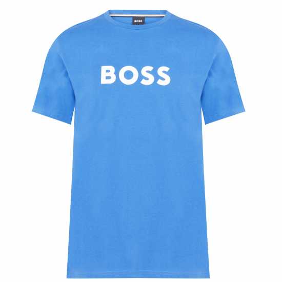 Boss Logo Print T-Shirt Royal Blue 490 Мъжки ризи
