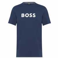 Boss Logo Print T-Shirt Navy 413 Мъжки ризи