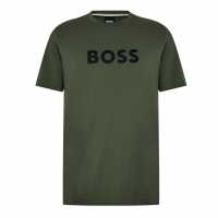 Boss Logo Print T-Shirt Khaki 303 Мъжки ризи