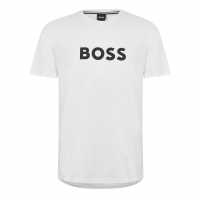 Boss Logo Print T-Shirt Natural 107 Мъжки ризи