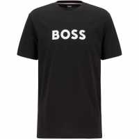 Boss Logo Print T-Shirt Black 001 Мъжки ризи