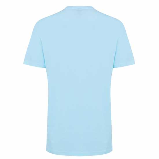 Boss Logo Print T-Shirt Light Blue 459 - Мъжки ризи