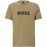 Boss Logo Print T-Shirt Pstl Green 336 Мъжки ризи