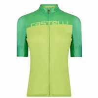 Castelli Velocissima Short Sleeve Jersey Women's Лайм Облекло за колоездене