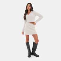 Zip Neck Cropped Jumper  