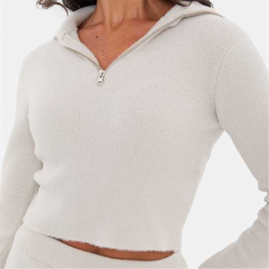 Zip Neck Cropped Jumper Zip Neck Cropped Jumper