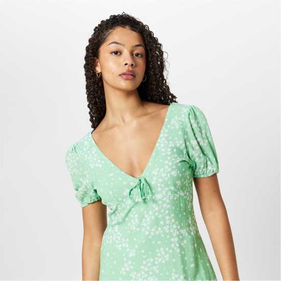 Jack Wills Cut Out Mini Dress Зелено Дитси Дамски поли и рокли