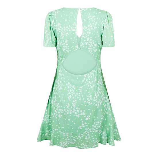 Jack Wills Cut Out Mini Dress Зелено Дитси Дамски поли и рокли
