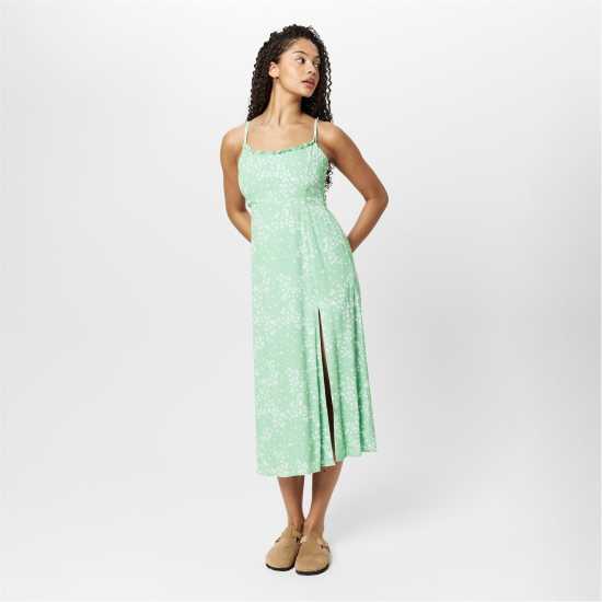 Средна Рокля Jack Wills Midi Dress Зелено Дитси Дамски поли и рокли