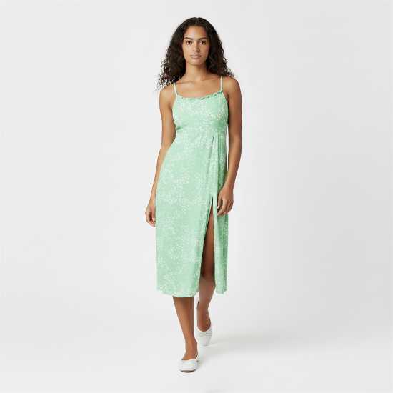 Jack Wills Women's Midi Tea Dress Зелено Дитси 
