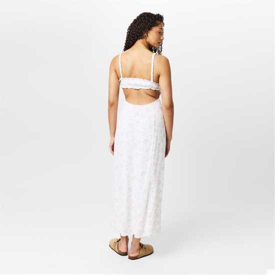 Jack Wills Ruched Midi Slit Dress  Дамски поли и рокли