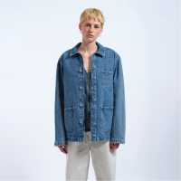 Dr Denim Unisex Adults Devon Worker Denim Long Sleeve Jacket Dr Denim Unisex Adults Devon Worker Denim Long Sleeve Jacket