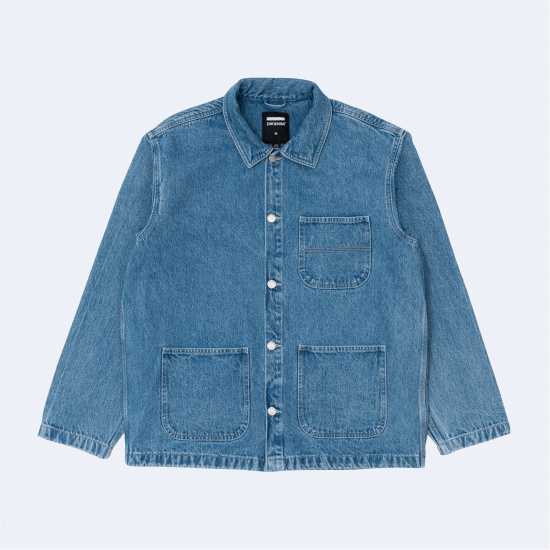 Dr Denim Unisex Adults Devon Worker Denim Long Sleeve Jacket  