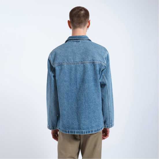 Dr Denim Unisex Adults Devon Worker Denim Long Sleeve Jacket  