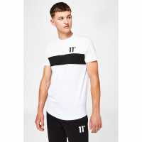 Тениска 11 Degrees Triple Panel T Shirt Wht/Co Wht/blk Мъжки тениски и фланелки