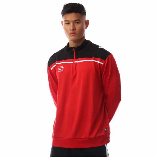 Sondico Prcn 1/4Zp Sn99 Red/Black Мъжки полар