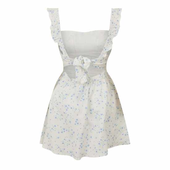 Дамски поли и рокли Jack Wills Patterned Tie Back Dress Бяло/Сини Дитс Jack Wills Patterned Tie Back Dress Бяло/Сини Дитс Дамски поли и рокли