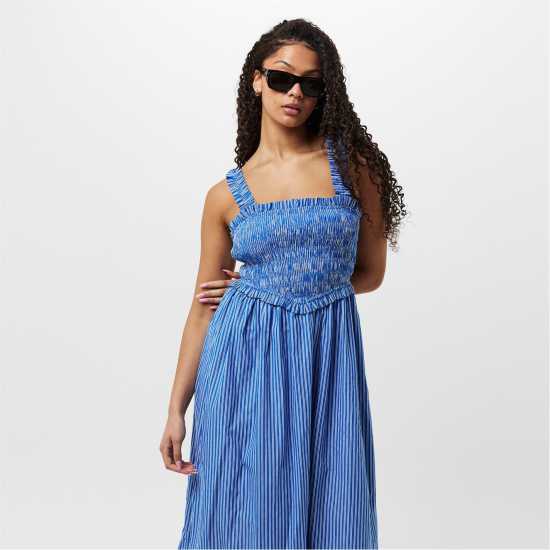 Дамски поли и рокли Jack Wills Shirred Striped Maxi Dress Jack Wills Shirred Striped Maxi Dress Дамски поли и рокли