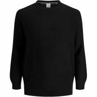 Jack And Jones Knit Crew Plus Size Black Мъжки пуловери и жилетки