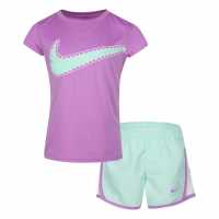 Nike Тениска Ic T Shirt And Shorts Set Infant Girls Mint Foam Бебешки дрехи
