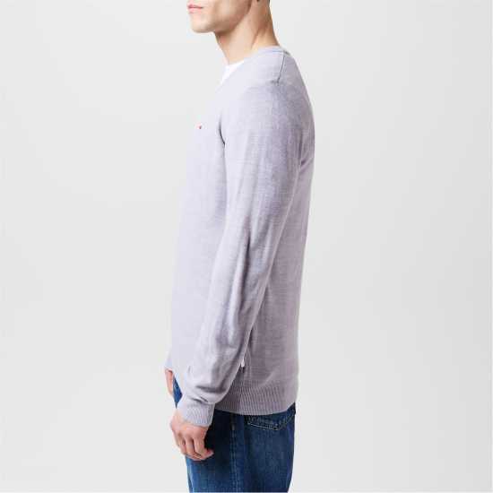 Lee Cooper Cooper Long Sleeve V Neck Jumper Светлосив Lee Cooper Cooper Long Sleeve V Neck Jumper Светлосив
