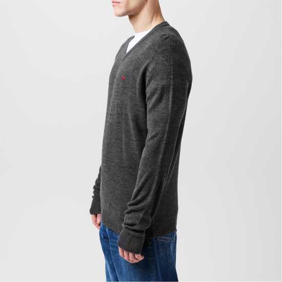Lee Cooper Cooper Long Sleeve V Neck Jumper Угъл Lee Cooper Cooper Long Sleeve V Neck Jumper Угъл