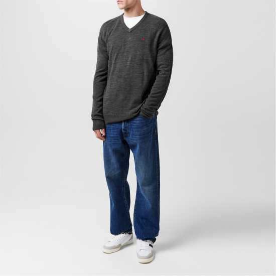 Lee Cooper Cooper Long Sleeve V Neck Jumper Угъл Lee Cooper Cooper Long Sleeve V Neck Jumper Угъл