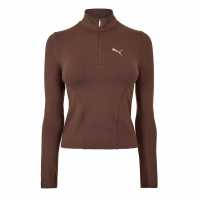 Puma Train Reg Length Half Zip Fleece Womens Espresso Bro 
