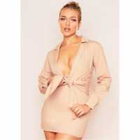 Missy Empire Waist Plunge Mini Dress  Дамски поли и рокли