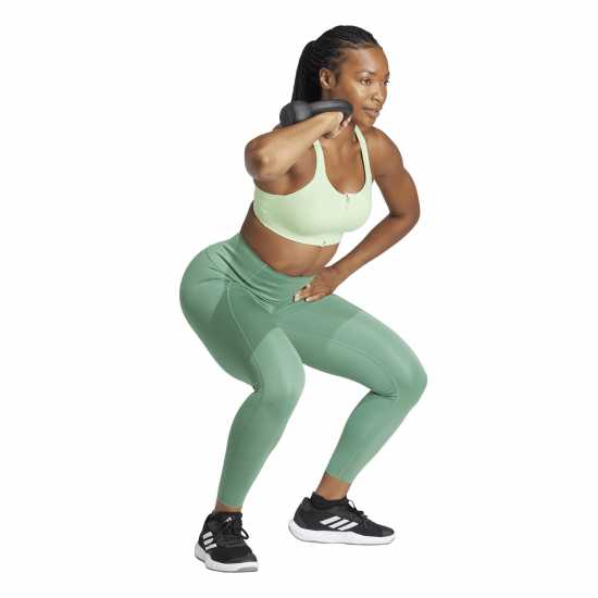 Adidas Tlrdim Lux Zip High Impact Sports Bra Womens  