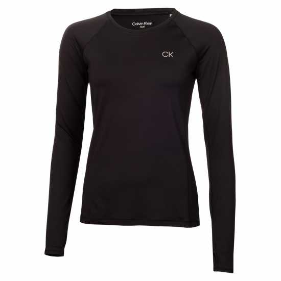 Горнище С Дълъг Ръкав Calvin Klein Golf Long Sleeve Top Womens Черно Дамско голф облекло