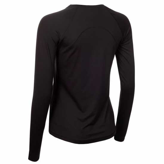 Горнище С Дълъг Ръкав Calvin Klein Golf Long Sleeve Top Womens Черно Дамско голф облекло