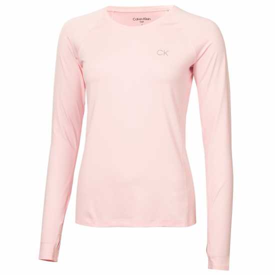 Горнище С Дълъг Ръкав Calvin Klein Golf Long Sleeve Top Womens Розово розово Дамско голф облекло