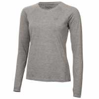 Горнище С Дълъг Ръкав Calvin Klein Golf Long Sleeve Top Womens Сребристо Марл Дамско голф облекло