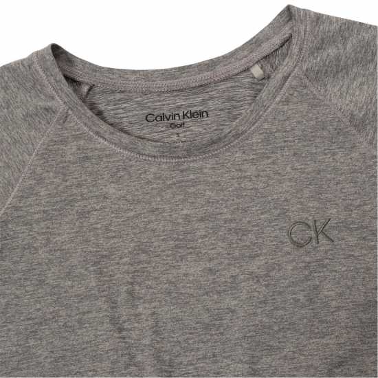 Горнище С Дълъг Ръкав Calvin Klein Golf Long Sleeve Top Womens Сребристо Марл Дамско голф облекло
