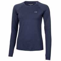Горнище С Дълъг Ръкав Calvin Klein Golf Long Sleeve Top Womens Морско сиво Дамско голф облекло