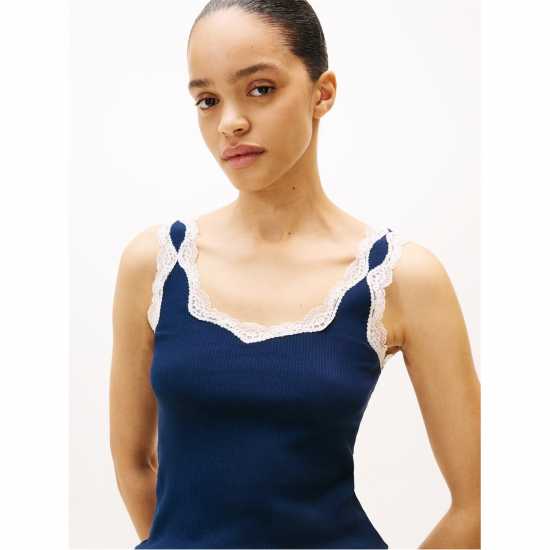 Tommy Hilfiger Thb Lace Cami Pj Set Ld61 Dark Night Navy 