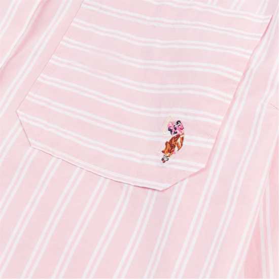 Us Polo Assn Карирана Блуза Striped Shirt Peachskin Дамски ризи и тениски