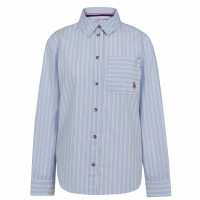 Us Polo Assn Карирана Блуза Striped Shirt Skyway Дамски ризи и тениски