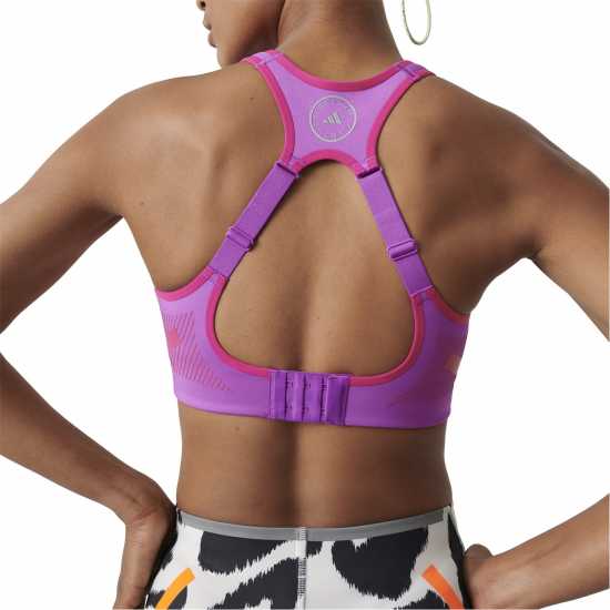 Adidas Women's Asmc Tpa Non Wired High Impact Sports Bra Purple 