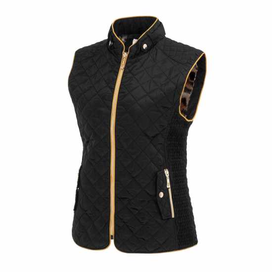 Miso Women's Stand Collar Full Zip Hip Length Gilet Черно Miso Women's Stand Collar Full Zip Hip Length Gilet Черно