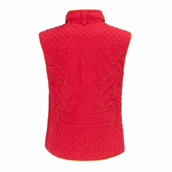 Miso Women's Stand Collar Full Zip Hip Length Gilet Червено Miso Women's Stand Collar Full Zip Hip Length Gilet Червено