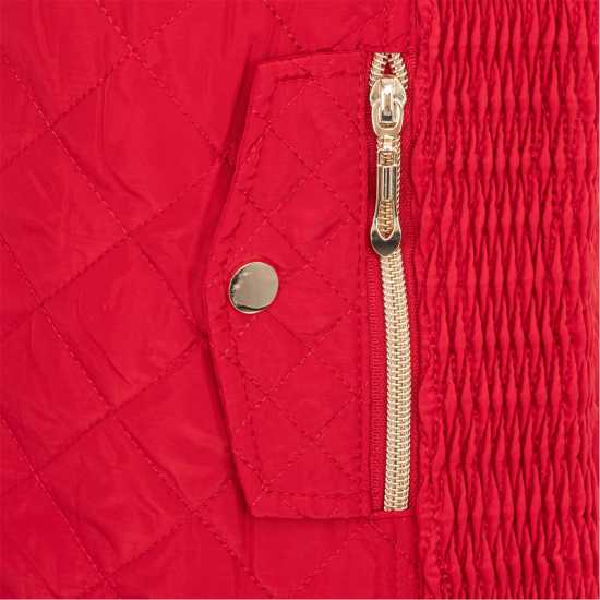 Miso Women's Stand Collar Full Zip Hip Length Gilet Червено Miso Women's Stand Collar Full Zip Hip Length Gilet Червено